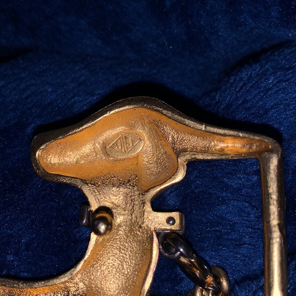 Judith Jack dog theme marcasite gold tone belt buckle - Picture 5 of 5